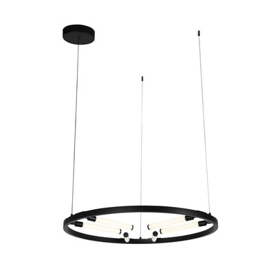 Светильник подвесной St Luce. SL393.403.06. Bisaria. 6х6 Вт, LED, 4000K, 2100 Lm, 85х85 см, цвет чёрный