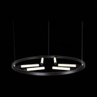 Светильник подвесной St Luce. SL393.403.06. Bisaria. 6х6 Вт, LED, 4000K, 2100 Lm, 85х85 см, цвет чёрный - Фото 4