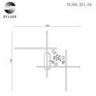 Светильник настенный St Luce. SL394.201.04. Basoni. 4х9 Вт, LED, 4000K, 2100 Lm, 75,5х70,5 см, цвет матовое золото - Фото 16