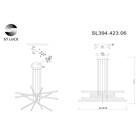 Люстра подвесная St Luce. SL394.423.06. Basoni. 1х100 Вт, LED, 4000K, 5833 Lm, 101,6х101,6 см, цвет чёрный - Фото 13