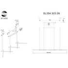 Светильник подвесной St Luce. SL394.503.06. Basoni. 6х14 Вт, LED, 4000K, 4900 Lm, 185х60 см, цвет белый - Фото 16