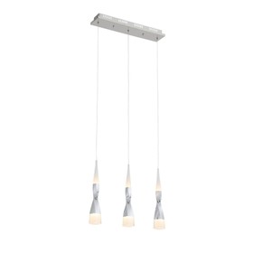 Светильник подвесной St Luce. SL405.103.03. Bochie. 3х7 Вт, LED, 3000K, 1050 Lm, 50х10х55 см, цвет хром