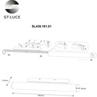 Светильник настенный St Luce. SL439.161.01. 1х18 Вт, LED, 3000K, 1500 Lm, 59х6 см, цвет хром - Фото 4