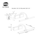 Подсветка для картин St Luce. SL444.101.01. 1х12 Вт, LED, 4000K, 570 Lm, 60х14,5 см, цвет хром - Фото 10