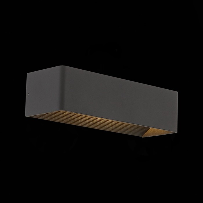 Светильник настенный LED, 1x9W 3000K, 30x8 см, цвет чёрный