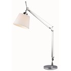 Прикроватная лампа E27, 1x40W, 137,5x24 см, цвет хром, белый - фото 4123029