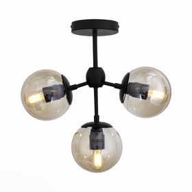 Люстра потолочная St Luce. SL549.402.03. Stampo. 3х60 Вт, E27, 45х45х38 см, цвет чёрный