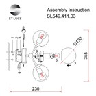 Бра St Luce. SL549.411.03. Stampo. 3х40 Вт, E27, 33х31 см, цвет чёрный - Фото 10