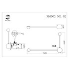 Светильник настенный St Luce. SL6003.501.02. 2х4 Вт, LED, 4000K, 480 Lm, 70х40 см, цвет белый - Фото 5