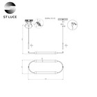 Подвес St Luce. SL6004.313.02. Olbia. 2х10 Вт, LED, 3000K, 2400 Lm, 68х24х14 см, цвет латунь - Фото 6