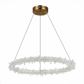 Люстра подвесная St Luce. SL6105.203.01. Lucchero. 1х58 Вт, LED, 3000-6500K, 4350 Lm, 60х60 см, цвет золотистый