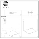 Светильник подвесной St Luce. SL6106.103.45. Cortile. 1х45 Вт, LED, 4000K, 2700 Lm, 100х34 см, цвет никель - Фото 6