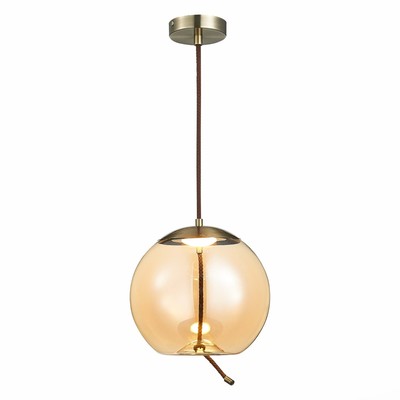 Люстра подвесная St Luce. SL6108.313.01. Ozzio. 1х10 Вт, LED, 3000K, 500 Lm, 30х30х30 см, цвет бронза