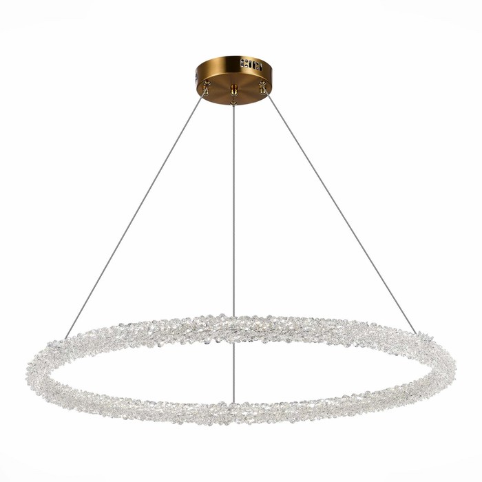 Люстра подвесная St Luce. SL6110.223.01. Avana. 1х45 Вт, LED, 3000-6500K, 3375 Lm, 80х80х20 см, цвет золотистый - Фото 1