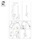 Светильник подвесной St Luce. SL6113.443.01. Gaia. 1х50 Вт, LED, 3000K, 1311 Lm, 100х70х116,5 см, цвет чёрный - Фото 6