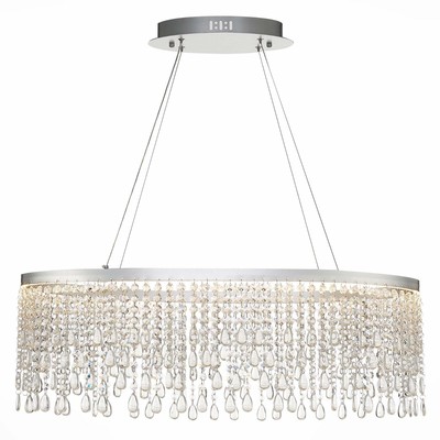 Люстра подвесная St Luce. SL6201.103.37. Vega. 1х37 Вт, LED, 3000K/4000K/6000K, 3145 Lm, 80х35х27 см, цвет серебристый