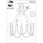 Светильник подвесной St Luce. SL6202.203.01. Heit. 1х90 Вт, LED, 3000K, 3141 Lm, 80х80 см, цвет золотистый - Фото 6