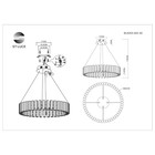 Люстра подвесная St Luce. SL6203.403.50. Estense. 1х50 Вт, LED, 3000K, 4000 Lm, 80х80х30 см, цвет чёрный - Фото 6