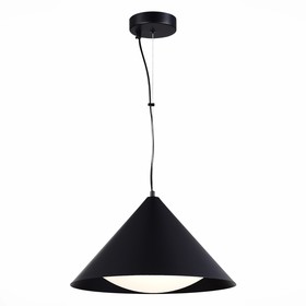 Светильник подвесной St Luce. SL6501.413.01. Tresor. 1х12 Вт, LED, 3000K, 1020 Lm, 40х40х22 см, цвет чёрный 9839944