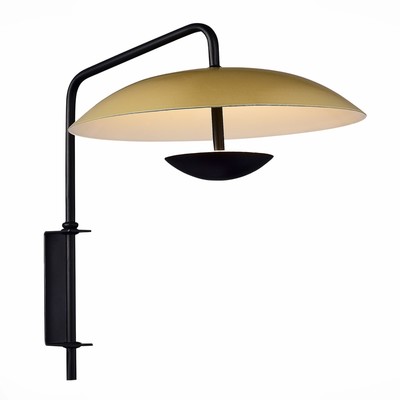 Бра St Luce. SL6502.201.01. Armonico. 1х8 Вт, LED, 3000K, 640 Lm, 35х42 см, цвет золотистый, черный