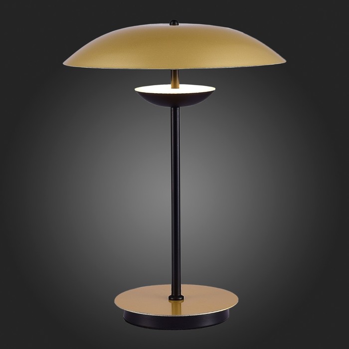 Прикроватная лампа St Luce. SL6502.204.01. Armonico. 1х12 Вт, LED, 3000K, 960 Lm, 35х35х45 см, цвет золотистый, черный - фото 1910705141