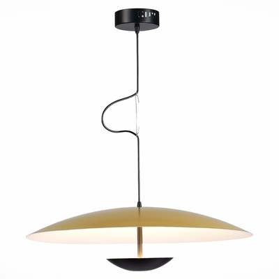 Светильник подвесной St Luce. SL6502.213.01. Armonico. 1х40 Вт, LED, 3000K, 3200 Lm, 60х60х160 см, цвет золотистый, черный