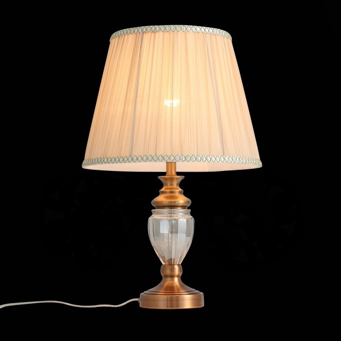Прикроватная лампа St Luce. SL965.304.01. Vezzo. 1х60 Вт, E27, 30х30х52 см, цвет бронза - фото 1907770425