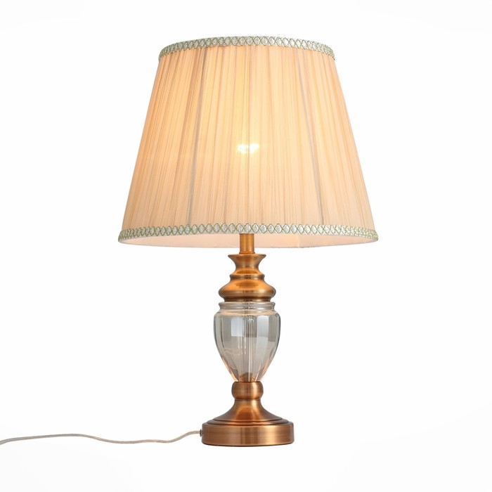 Прикроватная лампа St Luce. SL965.304.01. Vezzo. 1х60 Вт, E27, 30х30х52 см, цвет бронза - фото 1907770424