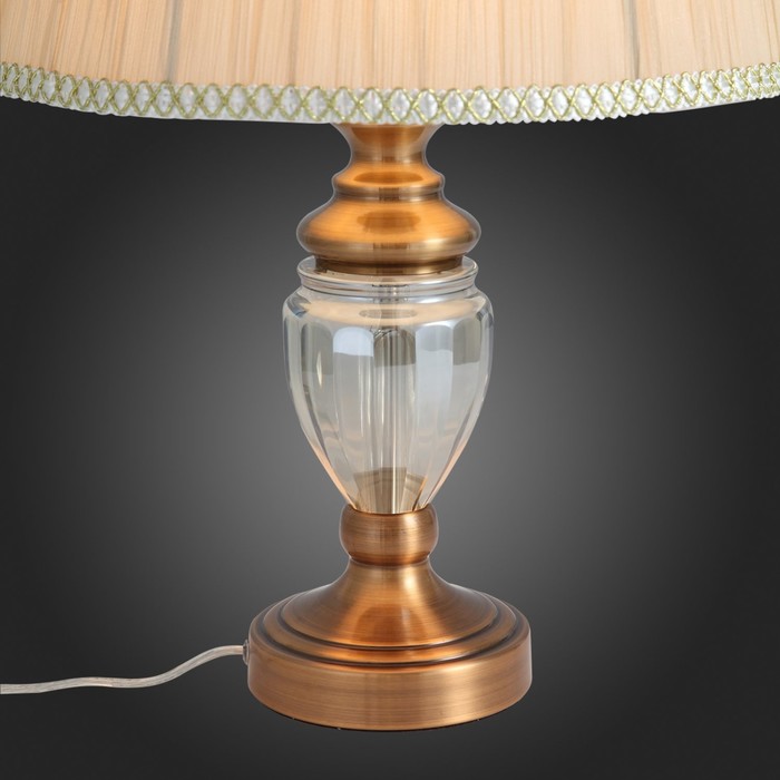 Прикроватная лампа St Luce. SL965.304.01. Vezzo. 1х60 Вт, E27, 30х30х52 см, цвет бронза - фото 1907770428