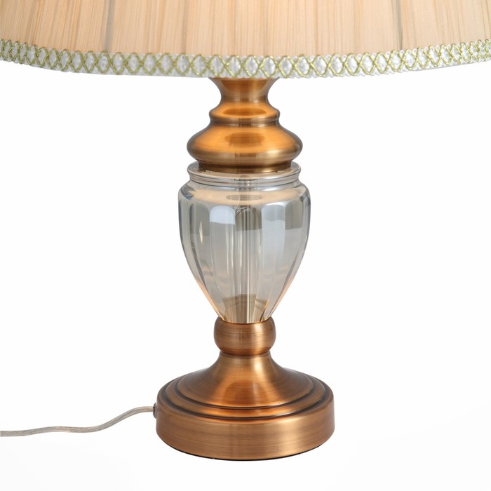 Прикроватная лампа St Luce. SL965.304.01. Vezzo. 1х60 Вт, E27, 30х30х52 см, цвет бронза - фото 1907770429