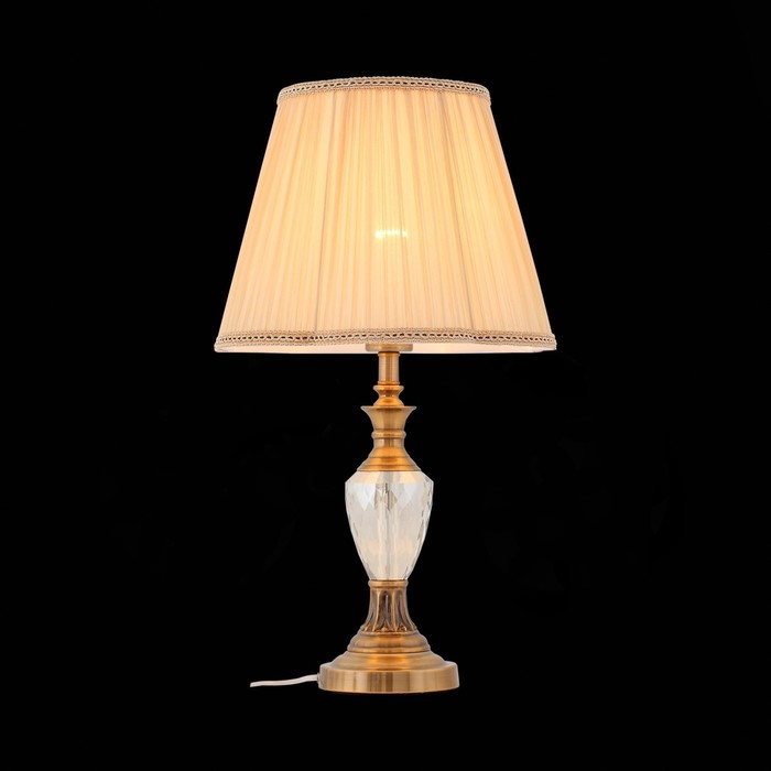 Прикроватная лампа E27, 1x60W, 54x32 см, цвет медный, бежевый