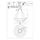 Светильник подвесной St Luce. ST603.243.114. 1х114 Вт, LED, 4000K, 7410 Lm, 80х80 см, цвет золотистый - Фото 5