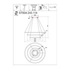 Светильник подвесной St Luce. ST604.243.114. 1х114 Вт, LED, 4000K, 7410 Lm, 80х80 см, цвет золотистый - Фото 5