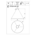 Светильник подвесной St Luce. ST604.443.46. 1х46 Вт, LED, 4000K, 2990 Lm, 80х80 см, цвет чёрный - Фото 5