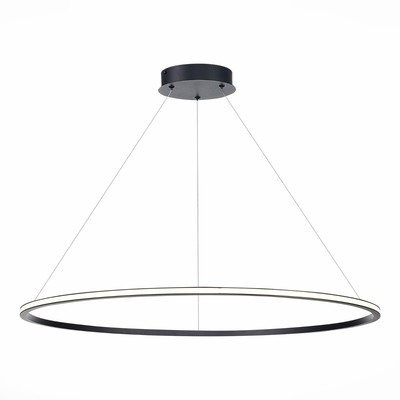 Светильник подвесной St Luce. ST604.443.57. 1х57 Вт, LED, 4000K, 3705 Lm, 100х100 см, цвет чёрный