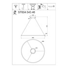 Светильник подвесной St Luce. ST604.543.46. 1х46 Вт, LED, 4000K, 2990 Lm, 80х80 см, цвет белый - Фото 5