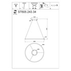 Светильник подвесной St Luce. ST605.243.34. 1х34 Вт, LED, 4000K, 2210 Lm, 60х60 см, цвет золотистый - Фото 5