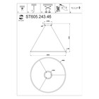 Светильник подвесной St Luce. ST605.243.46. 1х46 Вт, LED, 4000K, 2990 Lm, 80х80 см, цвет золотистый - Фото 5