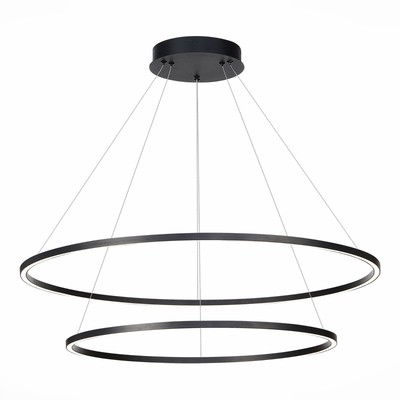 Светильник подвесной St Luce. ST605.443.91. 1х91 Вт, LED, 4000K, 5915 Lm, 80х80 см, цвет чёрный