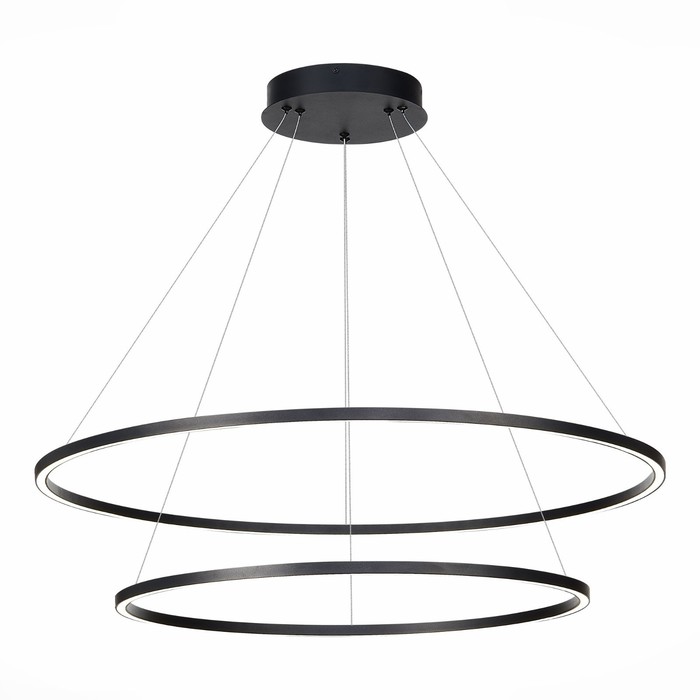 Светильник подвесной St Luce. ST605.443.91. 1х91 Вт, LED, 4000K, 5915 Lm, 80х80 см, цвет чёрный - Фото 1