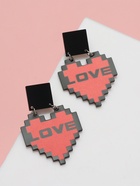 Серьги акриловые ONE LOVE, цвет чёрно-розовый в серебре - Фото 4