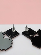 Серьги акриловые ONE LOVE, цвет чёрно-розовый в серебре - Фото 3