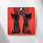 Серьги акрил «Дьяволица» гвоздики, цвет чёрный в серебре - фото 22373796