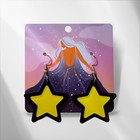 Серьги акриловые «Супер-звезда», цвет чёрно-жёлтый в серебре - Фото 3