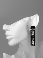 Серьги акриловые LOVE ME прямоугольные, цвет чёрно-белый - Фото 2