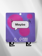 Серьги акриловые LOVE ME с сердечком, цвет чёрный в серебре - Фото 3