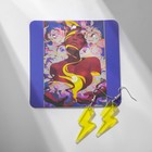 Серьги акриловые «Молнии», жёлтые в серебре - Фото 2