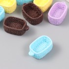 Декор для творчества пластик "Плетёная корзинка" МИКС 2,9х1,7х1,1 см (комплект 8 шт) - фото 24249861