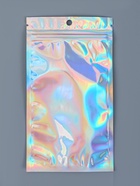 Пакет Zip-lock ПЭТ, иридисцентный, со сплошным окном, плоский, еврослот 9×16 см - Фото 4