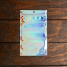 Пакет Zip-lock ПЭТ, иридисцентный, со сплошным окном, плоский, еврослот 12×20 см - Фото 3